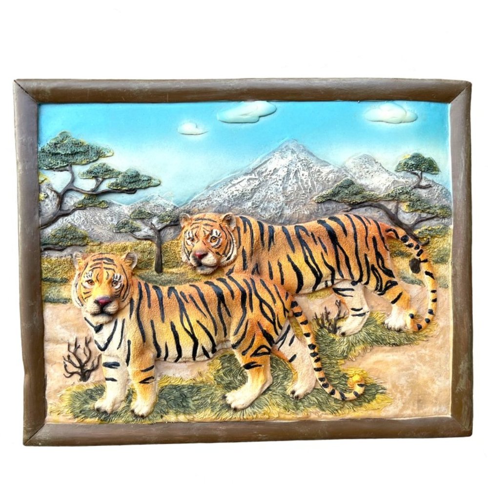 MayRich Company Resin Tiger 3-D Wall Hangings, African Safari